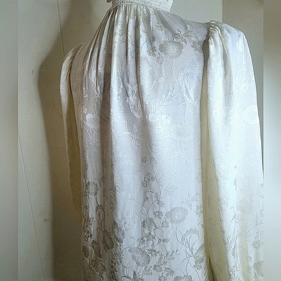 Shoshanna Lyam Long Sleeve Damask Blouse XS Winter White NWT - Picture 9 of 14